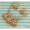 JCM Designer Pota Stone And Pearl Necklace Set