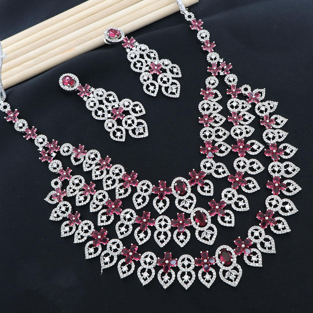 JCM Designer American Daimond Necklace Set