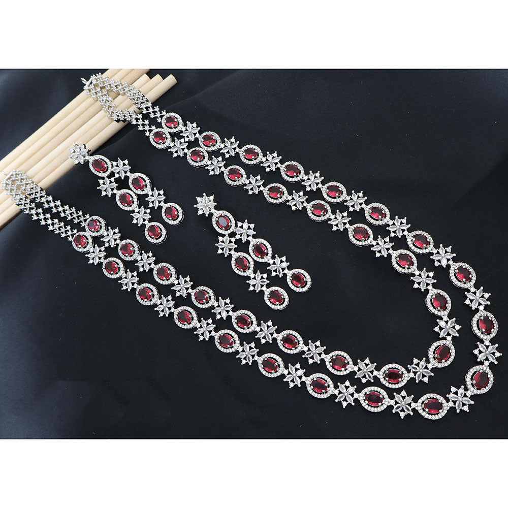 JCM Designer American Daimond Long Necklace Set