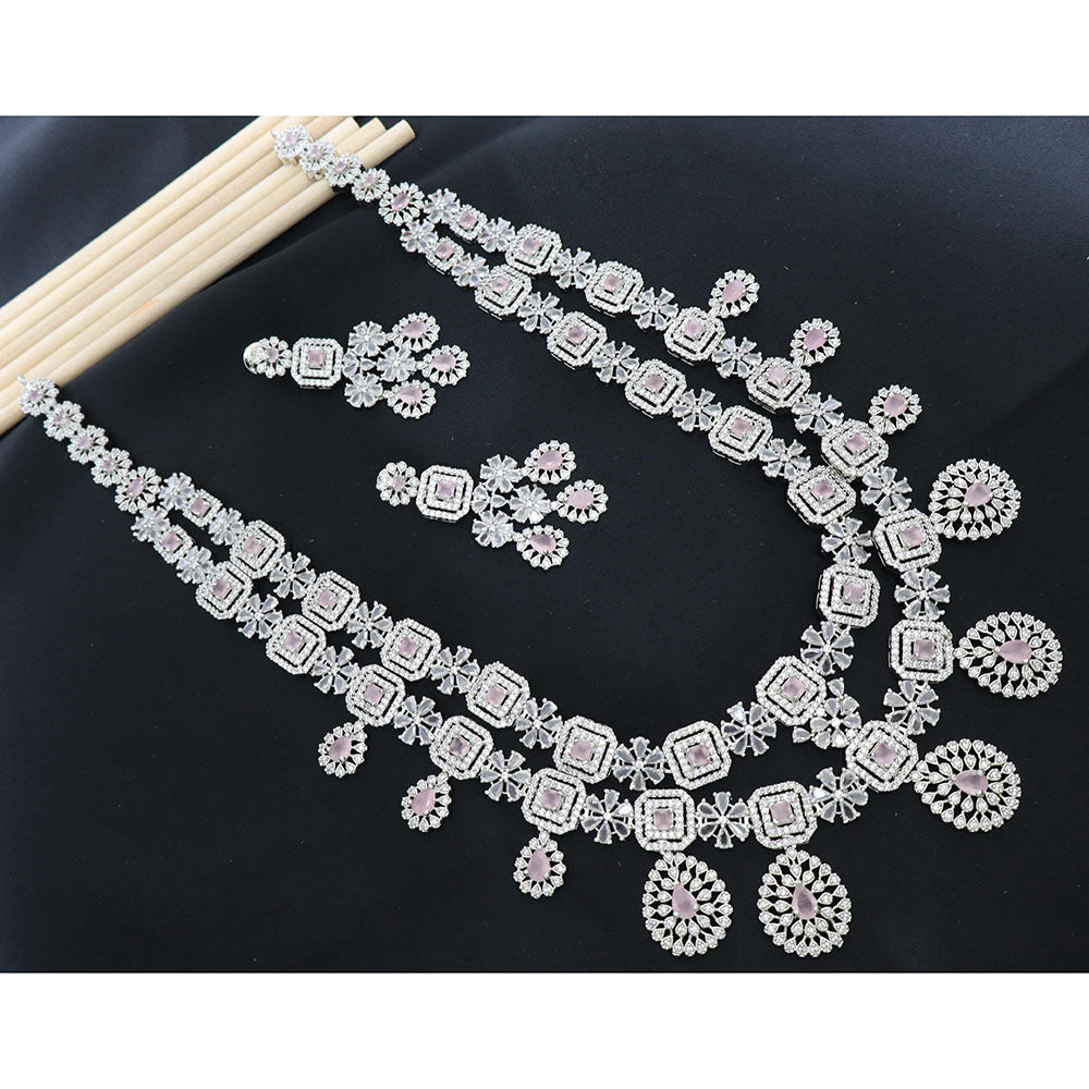 JCM Designer American Daimond Long Necklace Set