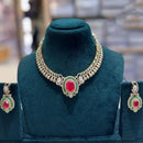 JCM Designer Polki Kundan Stone Statement Necklace Set