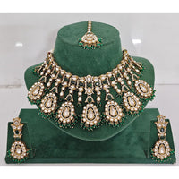 JCM Pota Stone And Austrian Stone Pearl Designer Necklace Set