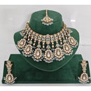 JCM Pota Stone And Austrian Stone Pearl Designer Necklace Set