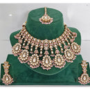 JCM Pota Stone And Austrian Stone Pearl Designer Necklace Set