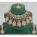 JCM Pota Stone And Austrian Stone Pearl Designer Necklace Set