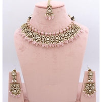 JCM Pota Stone And Austrian Stone Pearl Designer Necklace Set