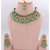 JCM Pota Stone And Austrian Stone Pearl Designer Necklace Set