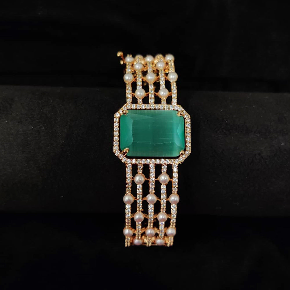 JCM Elegant American Daimond And Pearl Adjustable Bracelet