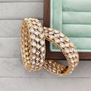 JCM Designer Polki Kundan Stone Openable Bangles Set for Women