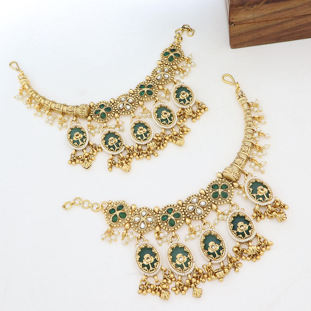 JCM Designer Pota Stone And Pearl Kanchain