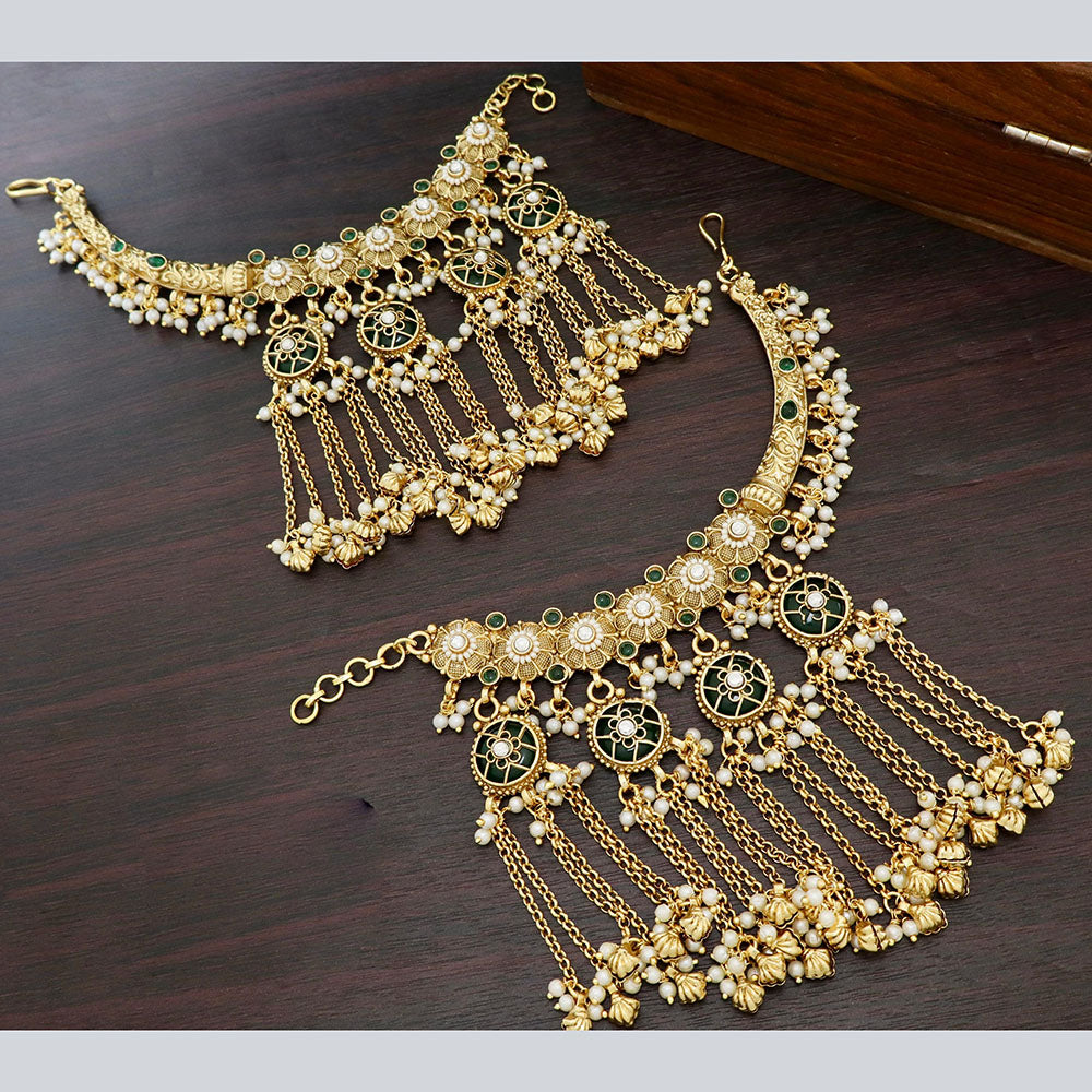 JCM Designer Pota Stone And Pearl Kanchain