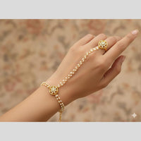 JCM Antique Austrian Stone And Pearl Hand Harness Set