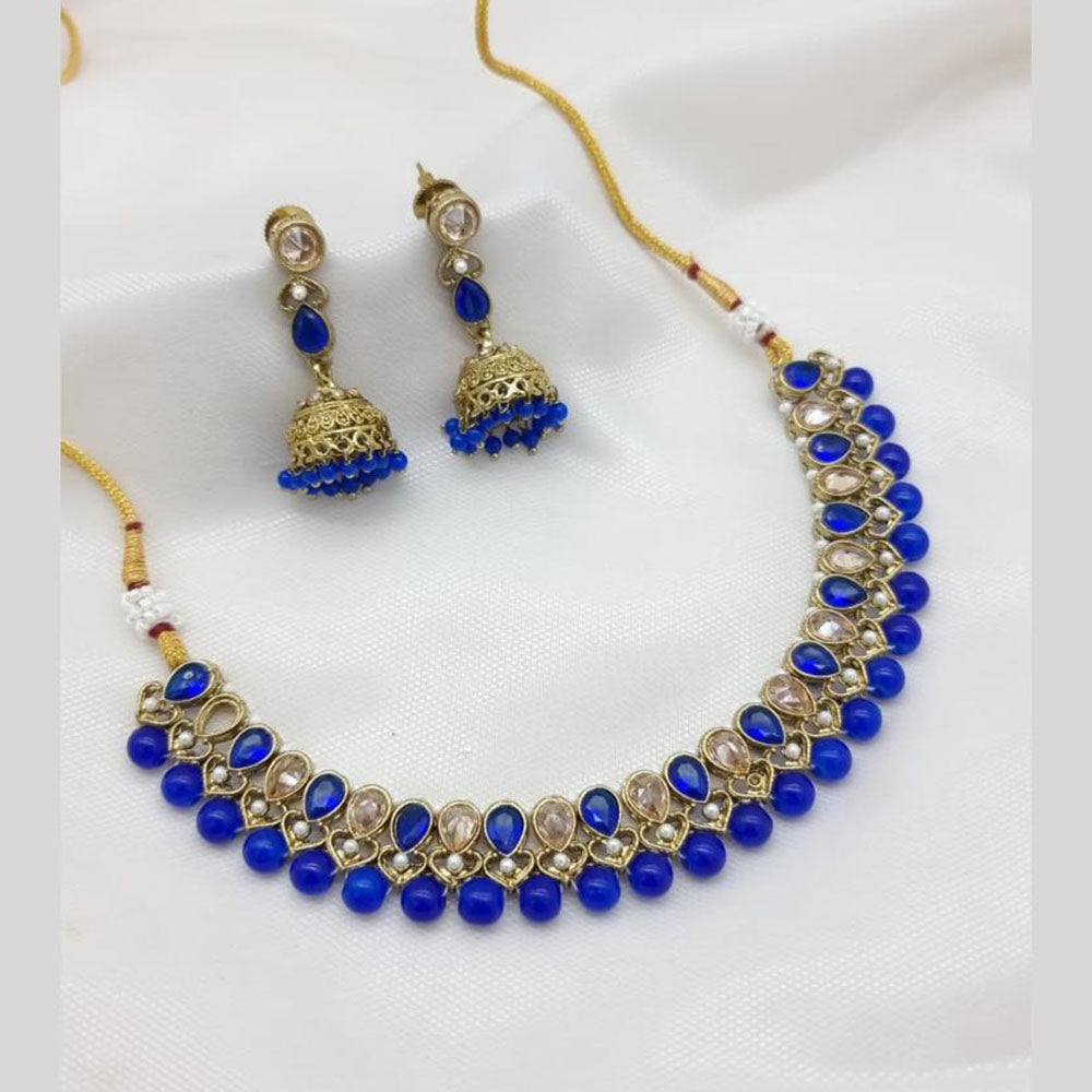 JCM Premium Pota Stone And Beads Designer Necklace Set