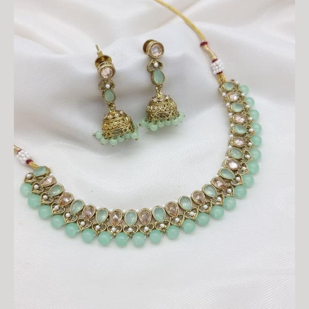 JCM Premium Pota Stone And Beads Designer Necklace Set