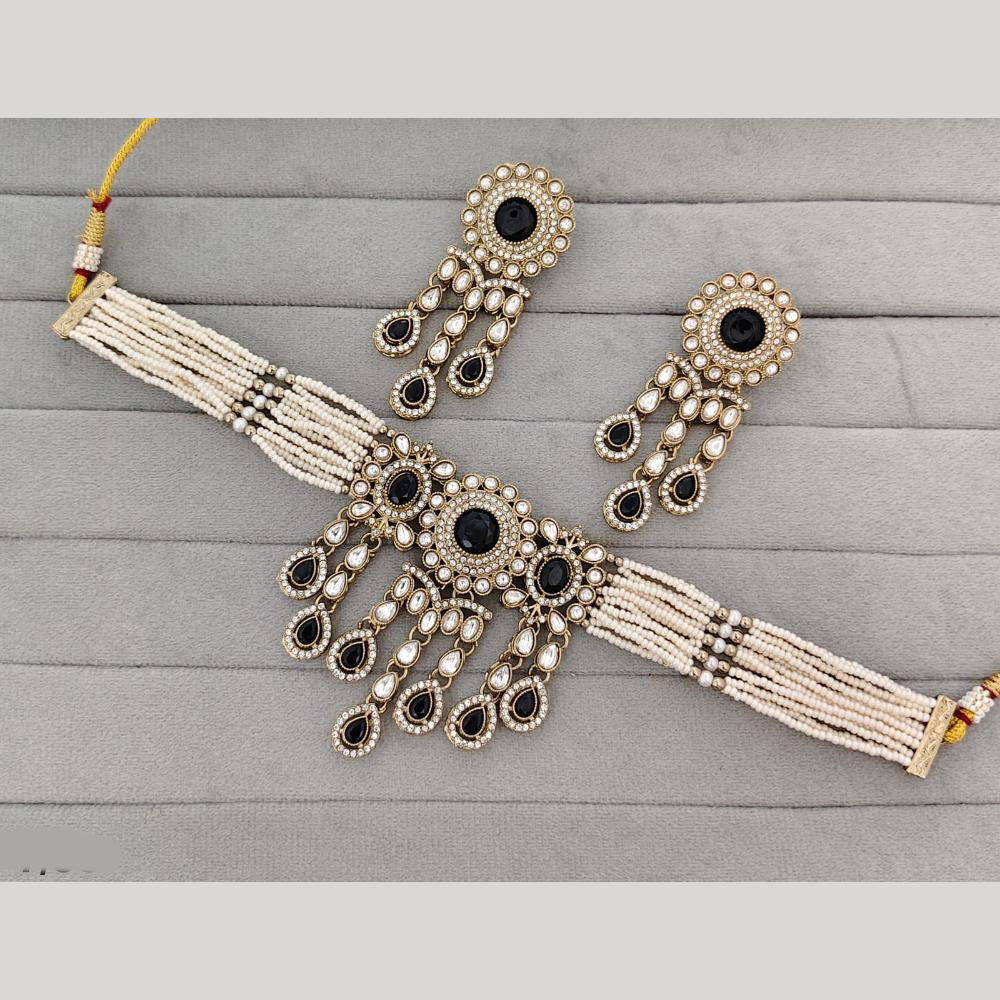 JCM Heritage Polki Kundan Stone And Austrian Stone Choker Necklace Set