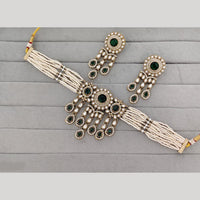 JCM Heritage Polki Kundan Stone And Austrian Stone Choker Necklace Set