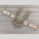 JCM Heritage Polki Kundan Stone And Austrian Stone Choker Necklace Set