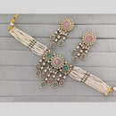 JCM Heritage Polki Kundan Stone And Austrian Stone Choker Necklace Set