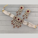 JCM Heritage Polki Kundan Stone And Austrian Stone Choker Necklace Set