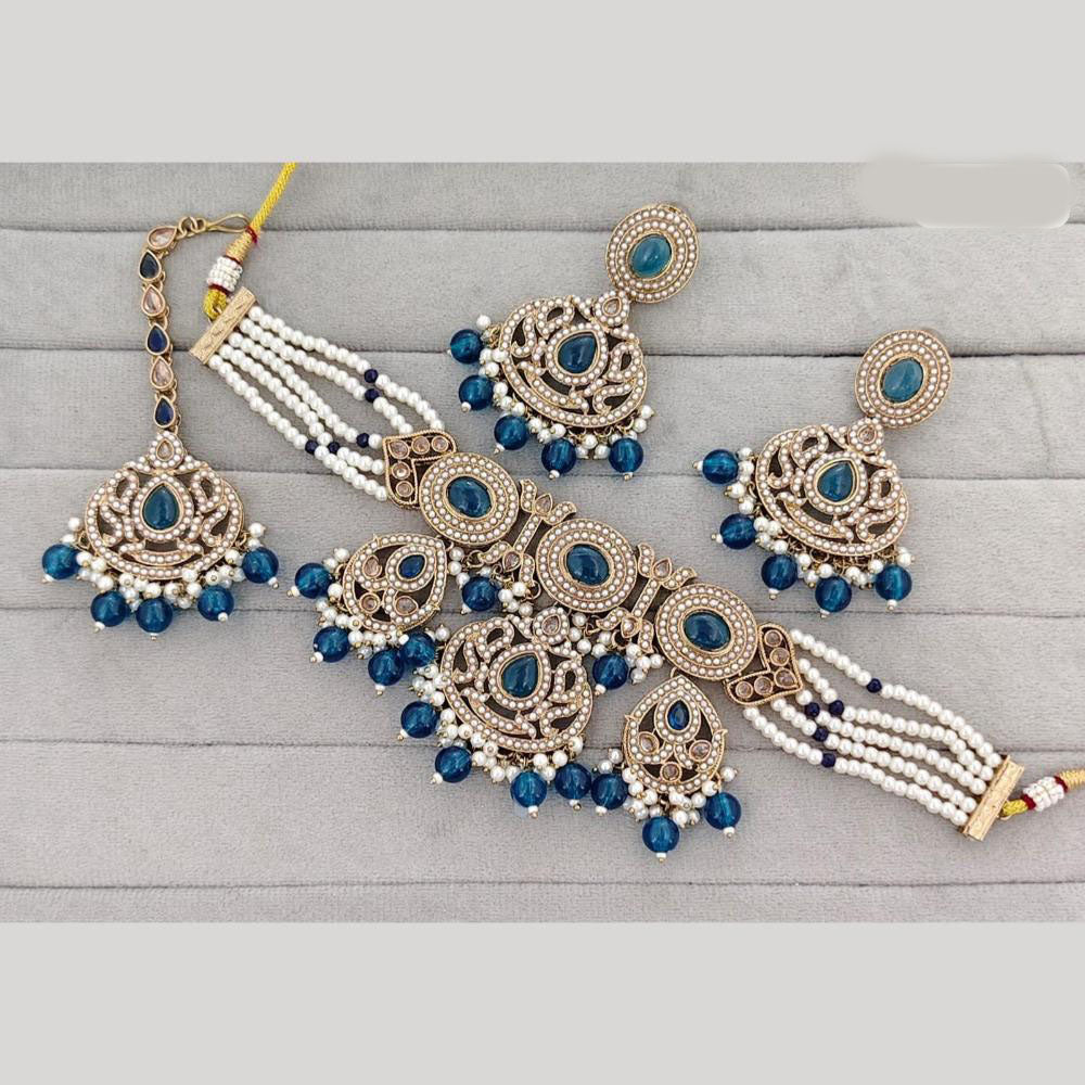 JCM Heritage Crystal Stone And Austrian Stone Choker Necklace Set