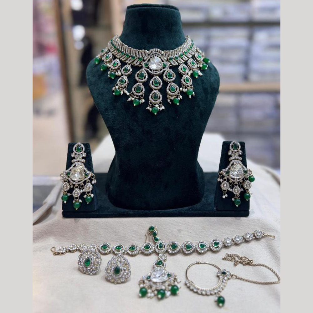 JCM Heritage Crystal Stone And Austrian Stone Choker Necklace Set