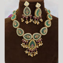 JCM Luxury Pota Stone Beads And Pearl  Necklace Set