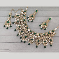 JCM Luxury Pota Stone Kundan And Pearl  Necklace Set