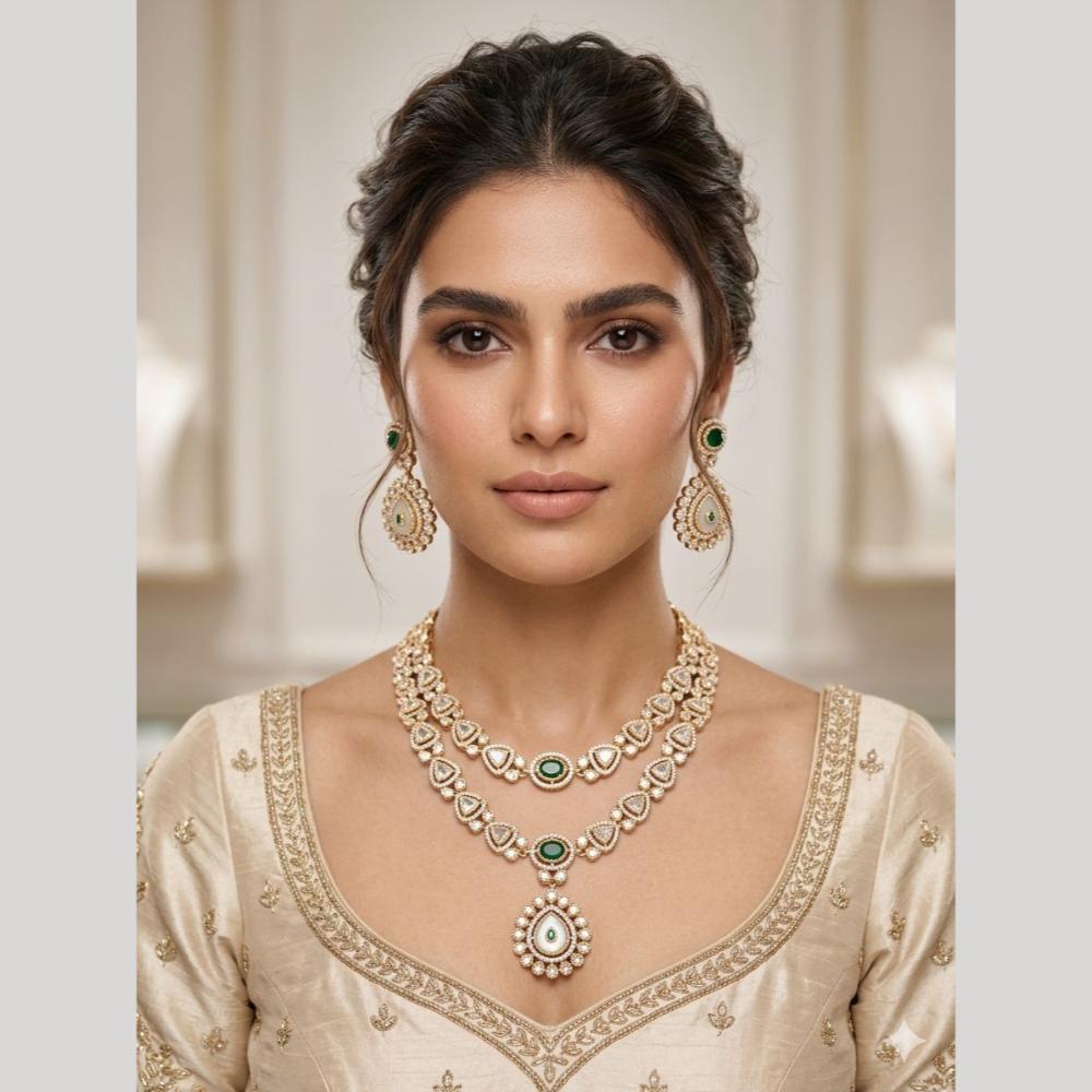 JCM Elegant Crystal Stone And Austrian Stone Necklace Set