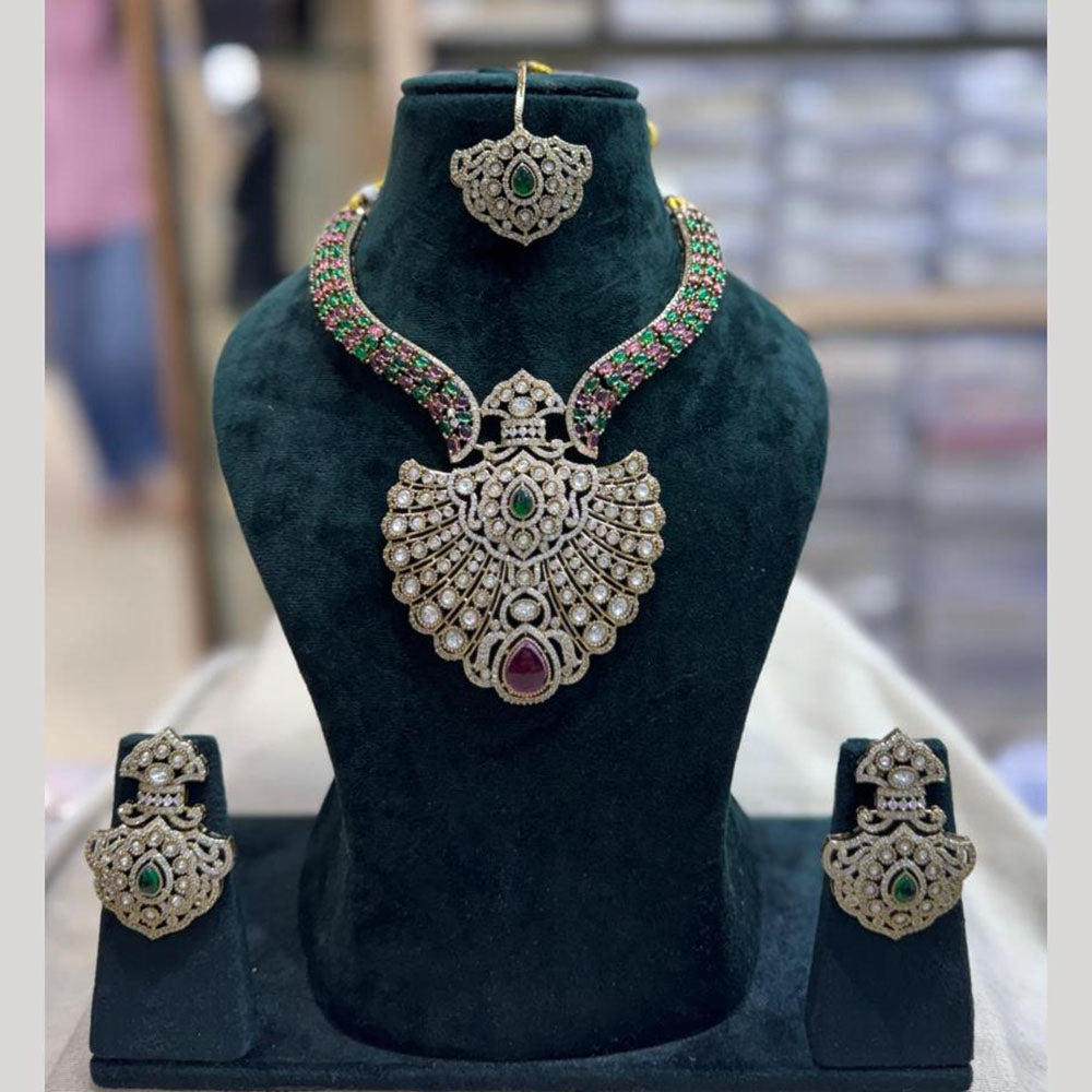 JCM Elegant Crystal Stone And Austrian Stone Necklace Set