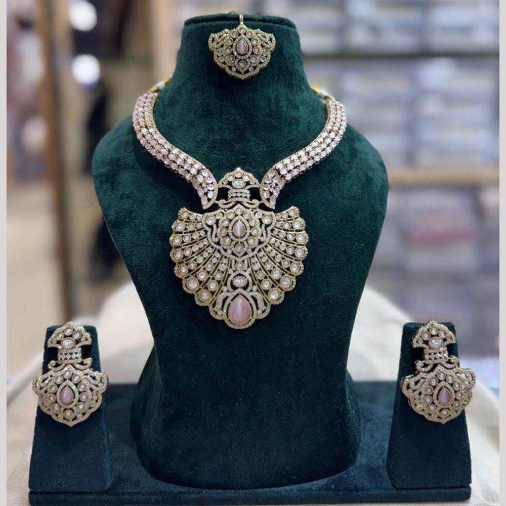 JCM Elegant Crystal Stone And Austrian Stone Necklace Set