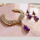 JCM Premium Designer Polki Kundan Necklace Set