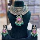 JCM Ethnic Style Pota Stone Beads And Pearl Necklace Set