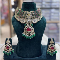 JCM Ethnic Style Pota Stone Beads And Pearl Necklace Set