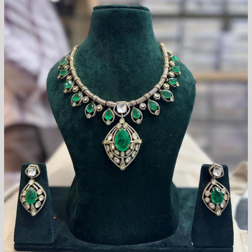 JCM Premium Designer Kundan Stone Necklace Set