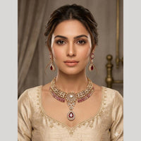 JCM Elegant Crystal Stone And Austrian Stone Necklace Set