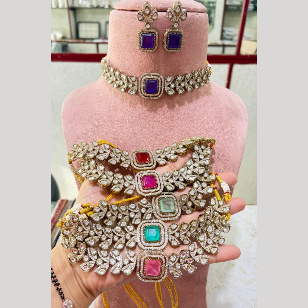 JCM Premium Austrain Stone Choker Necklace Set