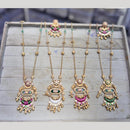 JCM Heritage Pota Stone Meenakari With Beads Long Necklace Set