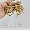JCM Royal Kashmiri Pota Stone And Pearl Ghungroo Dangler Earrings