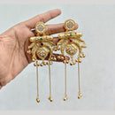 JCM Royal Kashmiri Pota Stone And Pearl Ghungroo Dangler Earrings