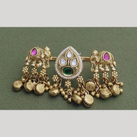 JCM Royal Rajasthani Style Pota Stone Elephant Motif Ring