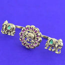 JCM Royal Rajasthani Style Pota Stone Elephant Motif Ring