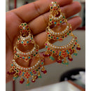 JCM Ethnic Wear Pota Stone And Pearl Dangler Earrings