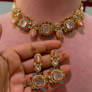 JCM Premium Designer Pota Stone Multi Color Choker Necklace Set
