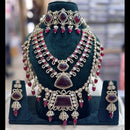 JCM Traditional Pota Stone Beads With Pearl Double Necklace Set