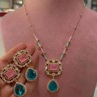 JCM Grand Polki Kundan Stone And Pearl Statement Necklace Set