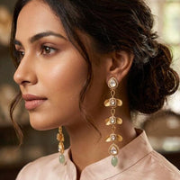 JCM Borivali Designer Polki Kundan Stone Dangler Earrings