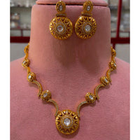 JCM Grand Kundan Stone And Austrian Stone Statement Necklace Set