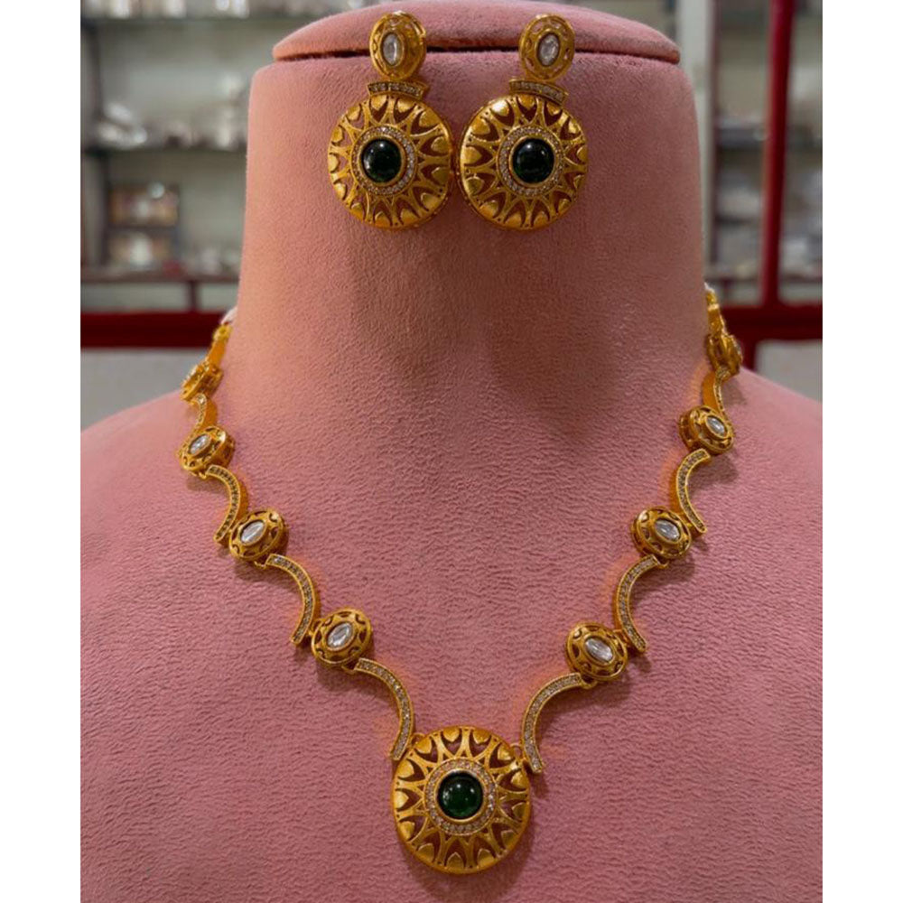 JCM Premium Pota Stone And Austrian Stone Necklace Set