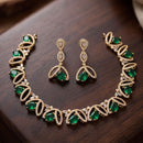 JCM Elegant Crystal Stone And Austrian Stone Necklace Set