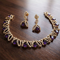 JCM Elegant Crystal Stone And Austrian Stone Necklace Set